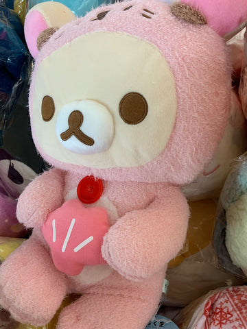 Korilakkuma otter popular plush rare loft pearl keychain pink bear rilakkuma