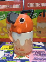 Chainsaw Man Pochita Ceramic Mug and Lid (In-stock)