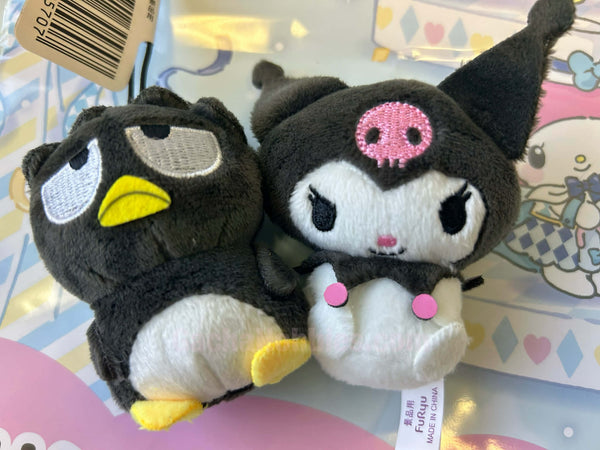 Sanrio Badtz-Maru x Kuromi Small Plush Keychain (In-stock)