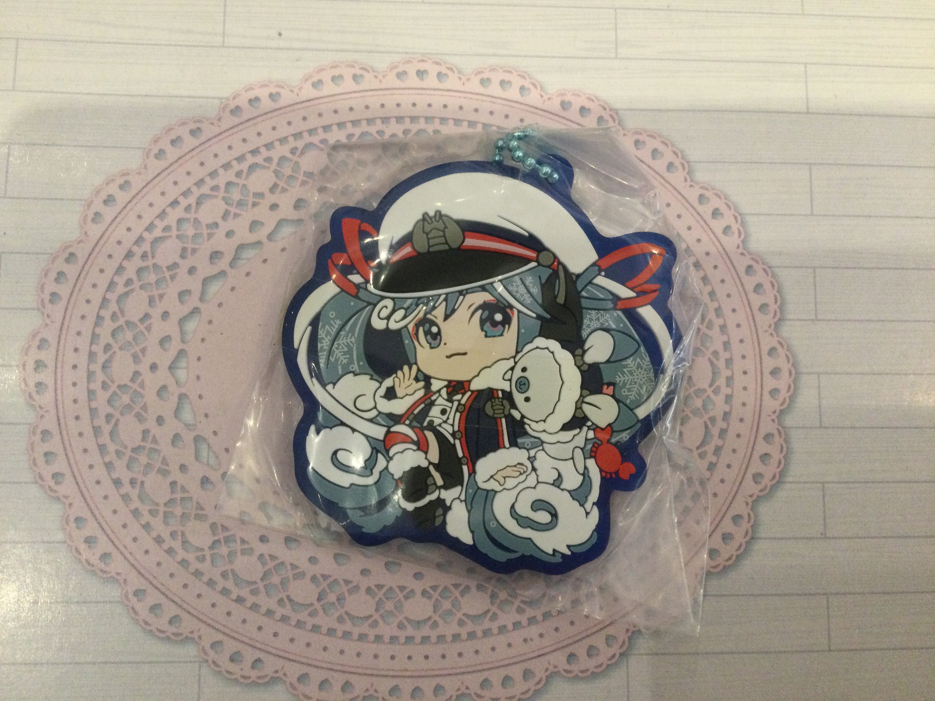  Miku: Grand Key 2022 初音ミク Vocaloid Snow Miku 2022 Grand Voyage Rubber Keychain 3 Pieces Set