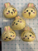 Chiikawa and Friends Usagi Head Squishy Keychain 5 Pieces Set (In-stock)