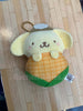Sanrio Characters Vegetables Pom Pom Purin Corn Small Plush Keychain (In-stock)