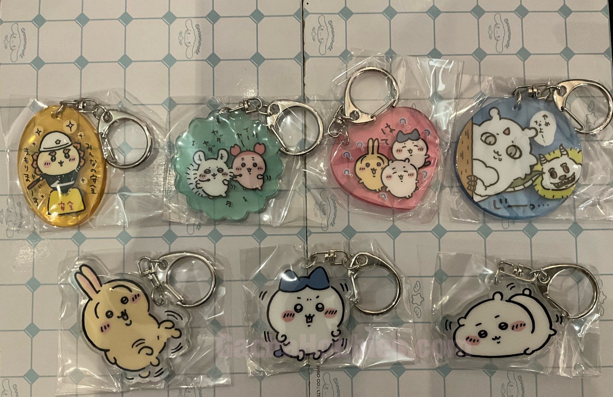 Chiikawa and Friends Colorful Acrylic Keychain 7 Pieces Set (In