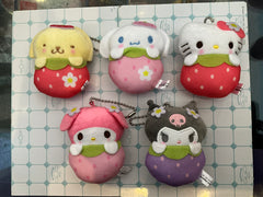 Sanrio Characters Strawberry Seasons Small Plush Keychain 5 Pieces Set (In-stock)