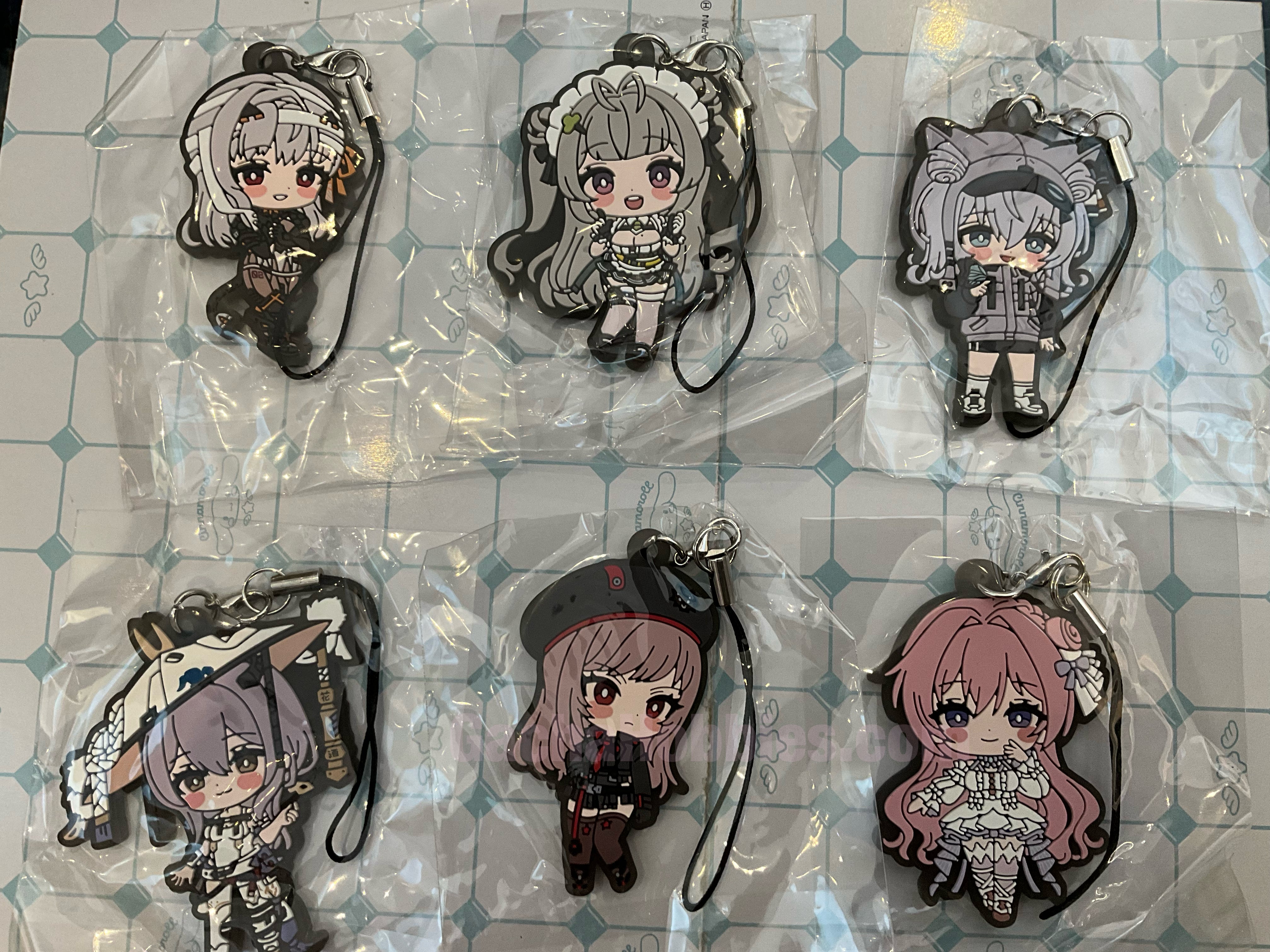 Nikke Goddess of Victory Characters Rubber Keychain 6 Pieces Set