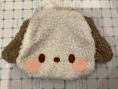 YUMEYA Sanrio Characters Pochacco Small Furry Zipper Pouch (In-stock)
