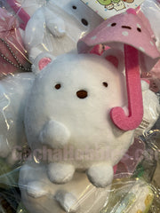 Sumikko Gurashi Under Umbrella Shirokuma Small Plush Keychain (In-stock)