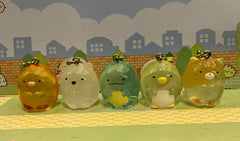 Sumikko Gurashi and Friends Half Clear Figure Keychain 5 Pieces Set (In-stock)