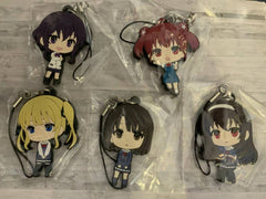 Saekano How to Raise a Boring Girlfriend Character Flat Rubber Keychain 5 Pieces Set (In-stock)