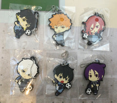 Blue Lock Characters Rubber Keychain 6 Pieces Set (In-stock)