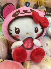 FuRyu Sanrio Panada Hello Kitty Meidum Plush Chocolate Strawberry Ver. (In-stock)