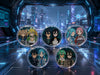 Sword Art Online Characters Plastic Badge 5 Pieces Set (In-stock)
