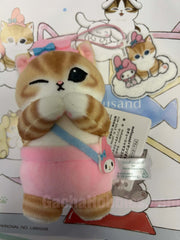 Mofusand x Sanrio Characters Melody Cat Small Plush Keychain (In-stock)