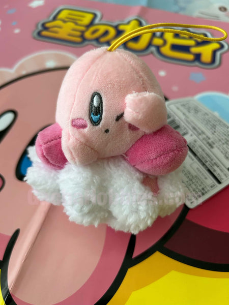 Hoshi no Kirby on White Fluffy Cloud Small Plush Keychain (In-stock)