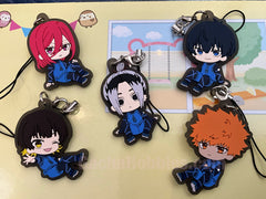 Blue Lock Characters Break Time Rubber Keychain Vol.1 5 Pieces Set (In-stock)