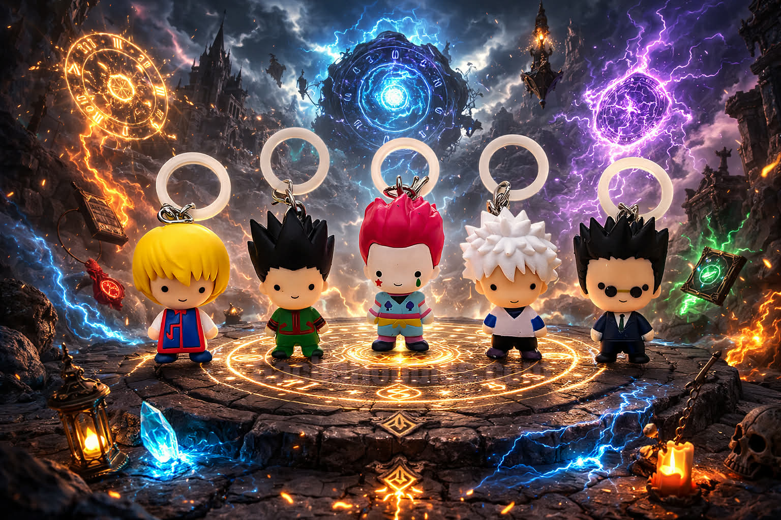 Hunter x Hunter Characters Small Figure Keychain 5 Pieces Set (In