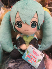 Taito Hatsune Miku Hugs Leeks Open Eyes Medium Plush (In-stock)