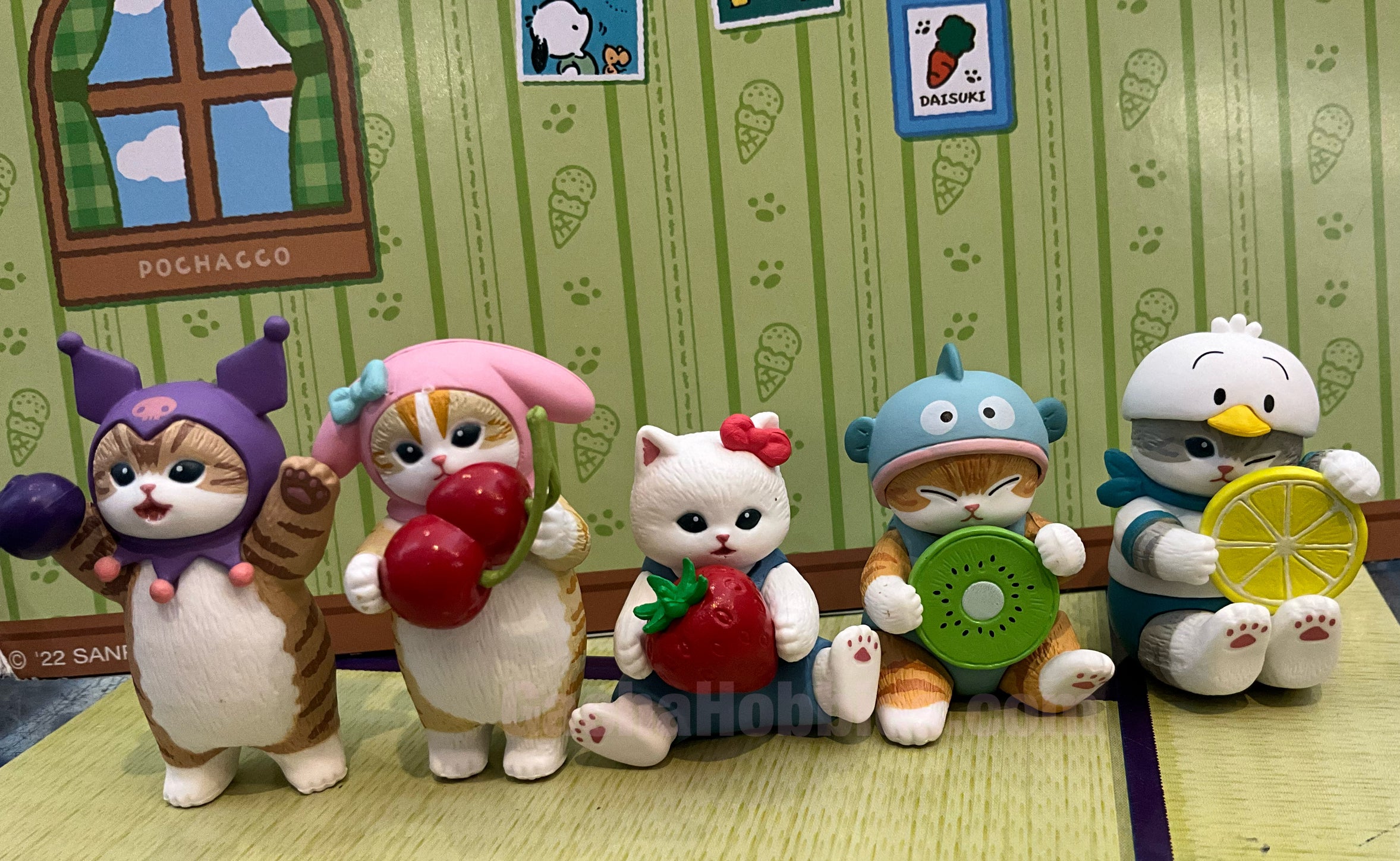 Mofusand x Sanrio Character Fruits Small Figure 5 Pieces Set (In