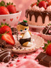 Mofusand Cat Strawberry Chocolate Small Figure Keychain 5 Pieces Set (In-stock)
