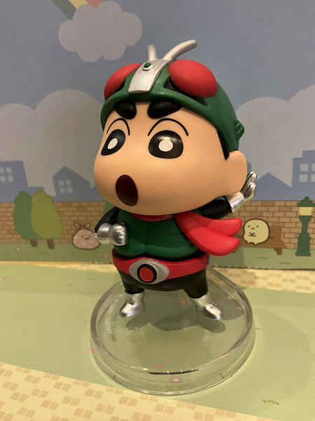 Mask Rider Chin Chan Crayon Shin-chan x Kamen Rider 1 Small Figure 4 Pieces Set (In-stock ...