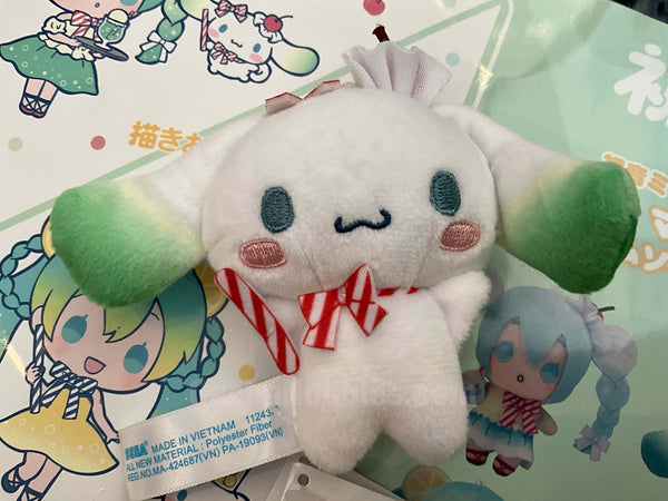 Sega Hatsune Miku x Sanrio Cinnamoroll Melon Soda Cinnamoroll Small Plush Keychain (In-stock)