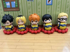 Haikyuu Character on Volleyball Small Figure Keychain 4 Pieces Set (In-stock)