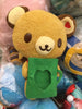 Sanrio Latte Tenorikuma Bear Holds Green Tote Bag Small Plush (In-stock)