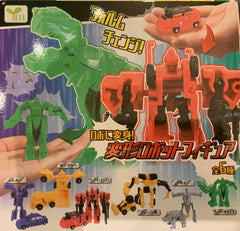 Colourful Robot Transform Toy 6 Pieces Set (In-stock)