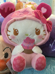 FuRyu Sanrio Panada Hello Kitty Meidum Plush Dark Pink Ver. (In-stock)