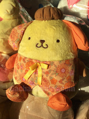 FuRyu Sanrio Character Pom Pom Purin Flower Pattern Small Plush (In-stock)