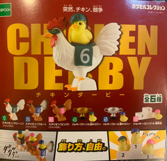 Racing Chicken Derby Mini Figure 6 Pieces Set (In-stock)