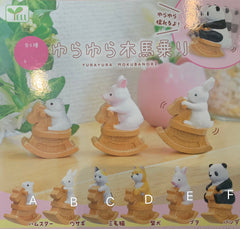 Yurayura Mokubanori Animal Toy Horse Figure 6 Pieces Set (In-stock)