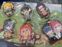 Yurucamp Laid-Back Camp Flat Rubber Keychain 6 Pieces Set (In-stock)