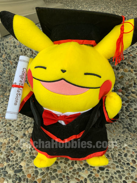 Graduation Pokemon Pikachu With-Both-Eyes-Closed And Big Smile