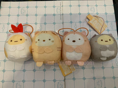 Sumikko Gurashi Cat Costume Small Plush Keychain 4 Pieces Set (In-stock)