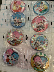 Re:Zero Life In a Different World From Zero Ram & Rem Summer Winter Badge Pin 8 Pieces Set (In-stock)