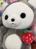 Grey Squirrel Holds Strawberry Large Plush (In-stock)