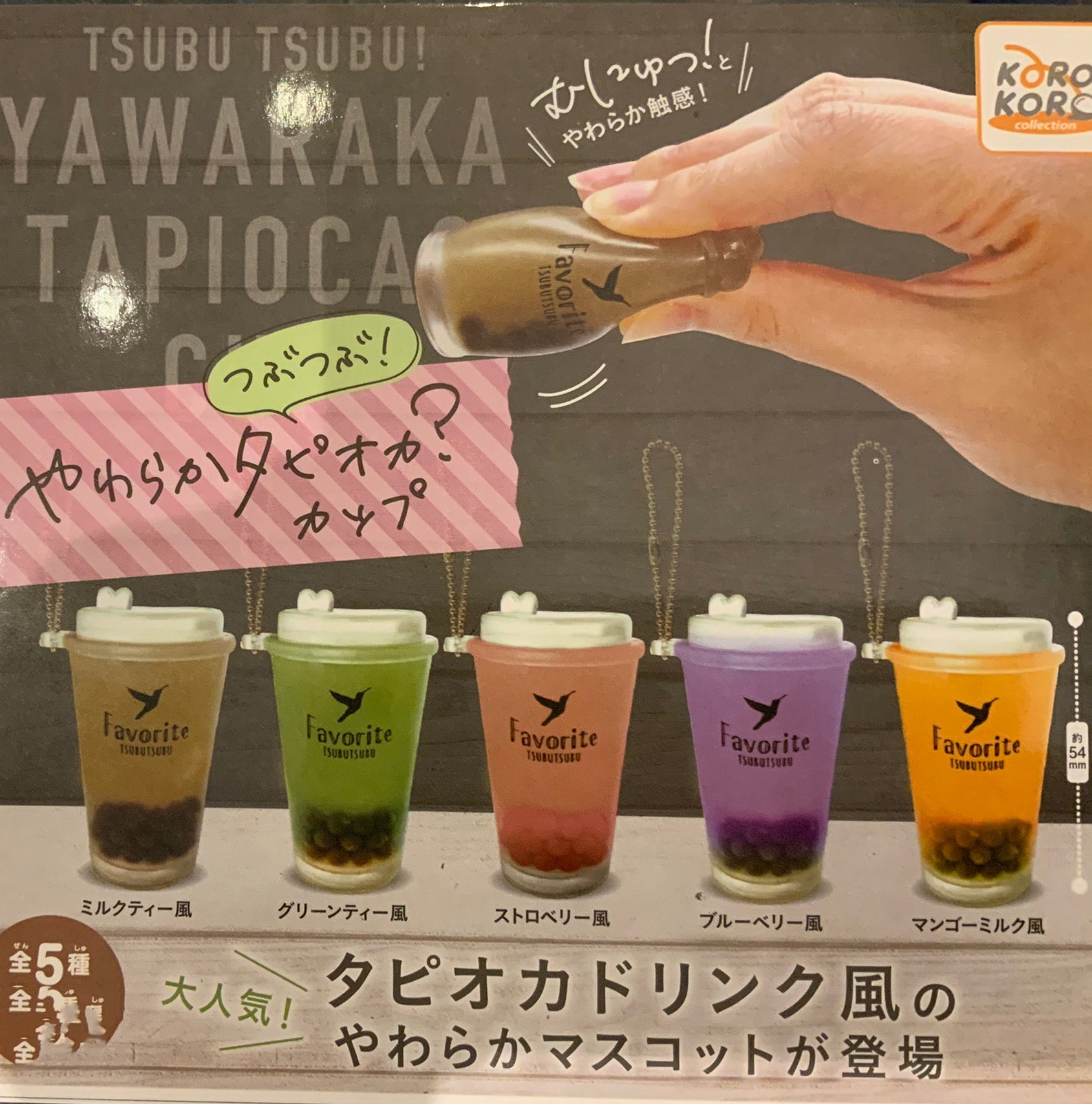Tapioca Milk Tea Squishy Keychain 5 Pieces Set (In-stock