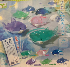 Ocean Clear Whale Omikuji Figure 6 Pieces Set (In-stock)