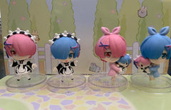 Re:Zero Starting Life in Another World Ram & Rem Birthday Mini Figure 4 Pieces Set (In-stock)