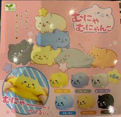 Neko Cat Super Soft Tofu Mochi Squishy 6 Pieces Set (In-stock)
