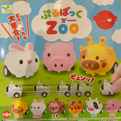 Animal Zoo Pull Back Car 6 Pieces Set (In-stock)