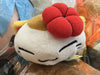 Sleepy Cat Head with Red Flower Small Plush (In-stock)