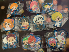 One Piece TV Animation Character Rubber Keychain 10 Pieces Set (In-stock)