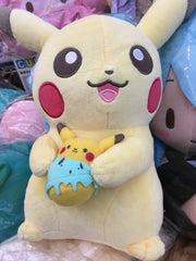 Pokemon Tea Party Pikachu with small Pikachu Medium Plush (In-stock)