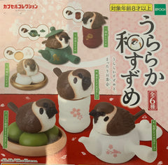 Bird in Japanese Tea Party Mini Figure 6 Pieces Set (In-stock)