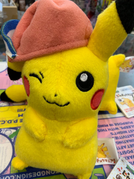 Pokemon Pikachu Winking With Hat Small Plush (In Stock)