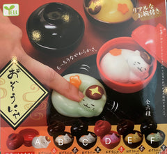 Mochi Cat Squishy In Bowl 6 Pieces Set (In-stock)