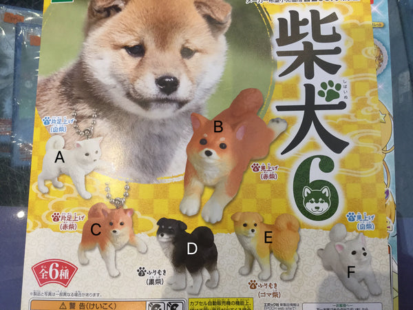 Gashapon Shiba Inu Figure Keychain 6 Pieces Set (In-stock)