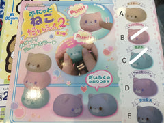 Gashapon Cat Daifuku Mochi Squishy Set (In Stock)